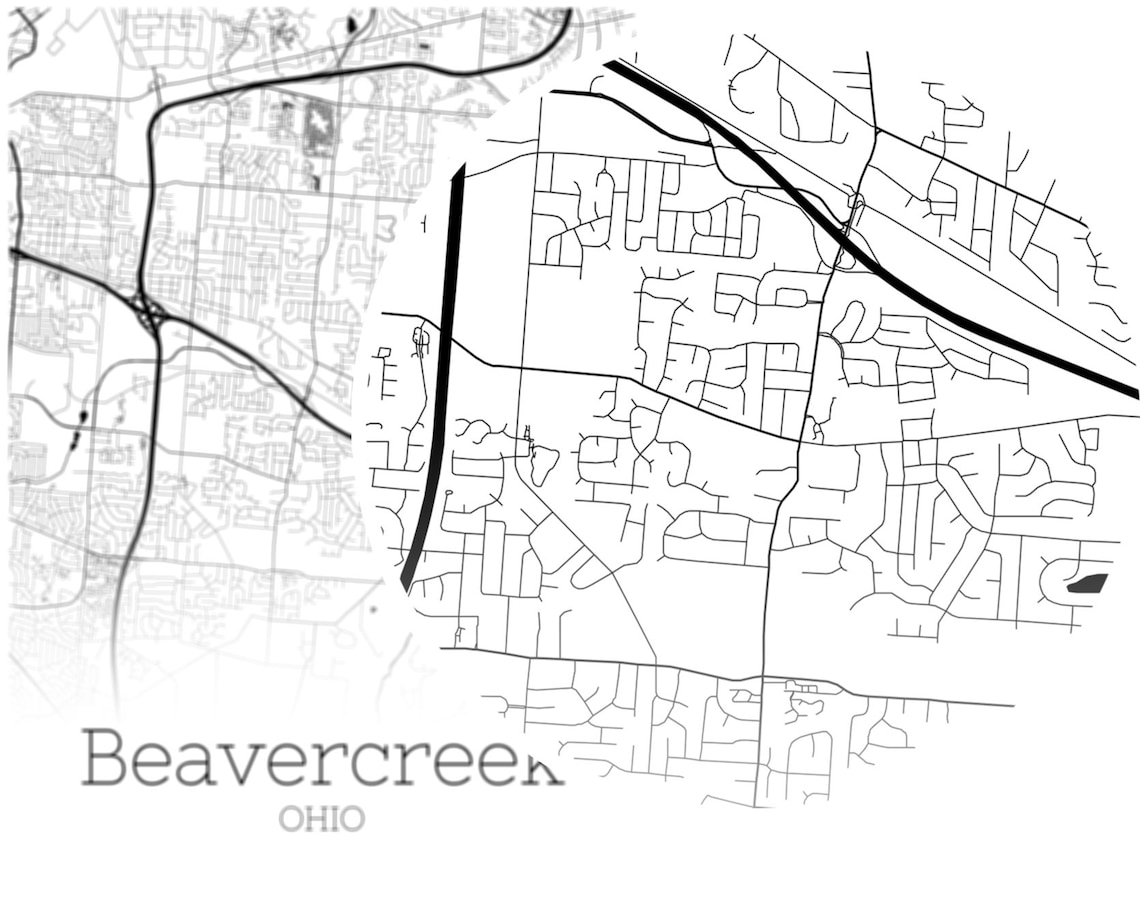 Beavercreek Map INSTANT DOWNLOAD