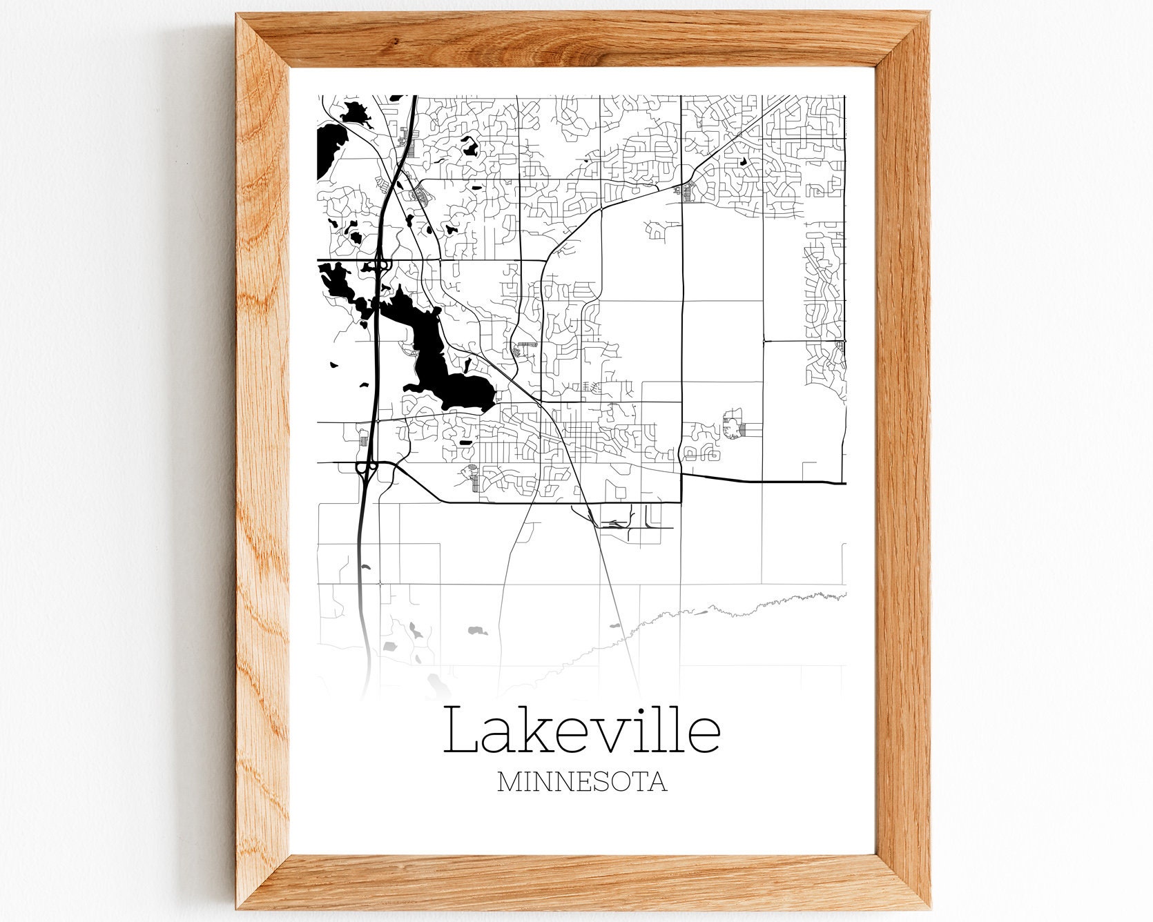 Lakeville Map INSTANT DOWNLOAD Lakeville Minnesota City Map Etsy