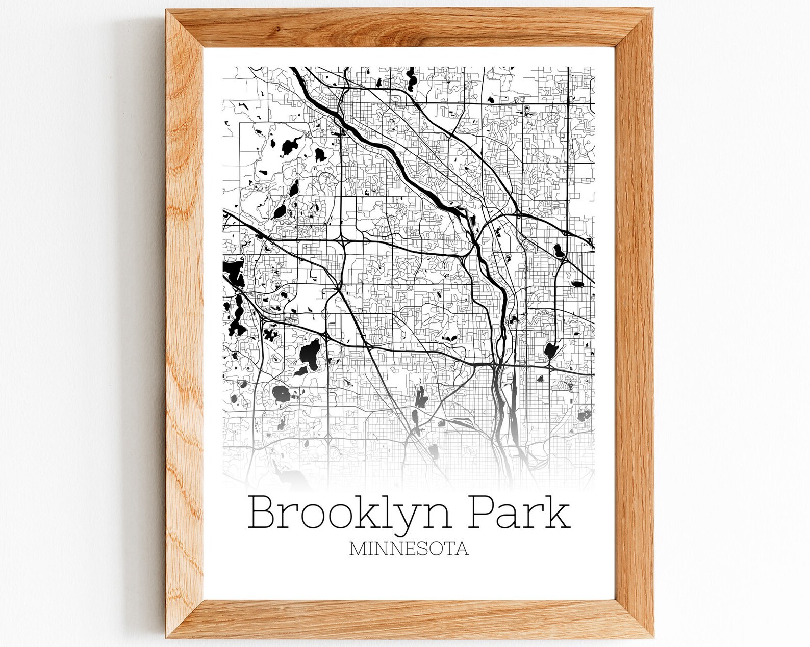Brooklyn Park Map INSTANT DOWNLOAD Brooklyn Park Minnesota Etsy