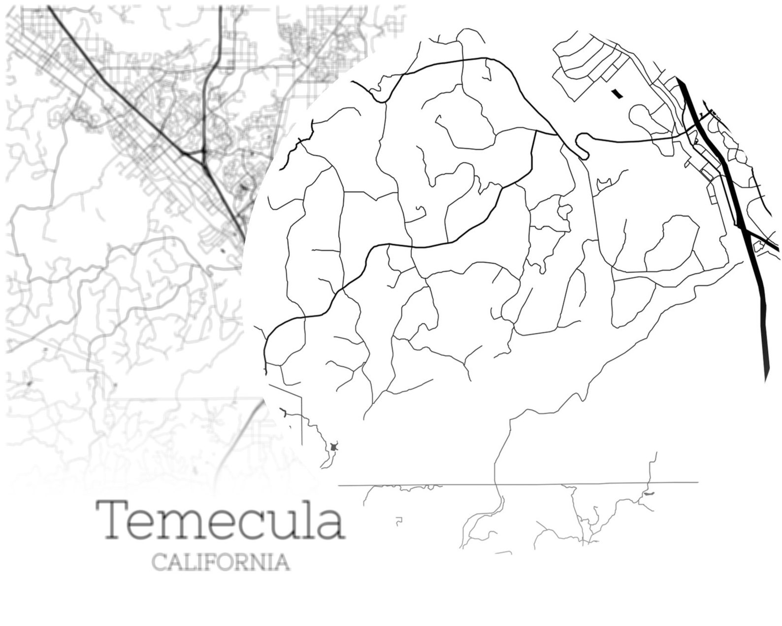 Temecula Map INSTANT DOWNLOAD Temecula California City Map Etsy