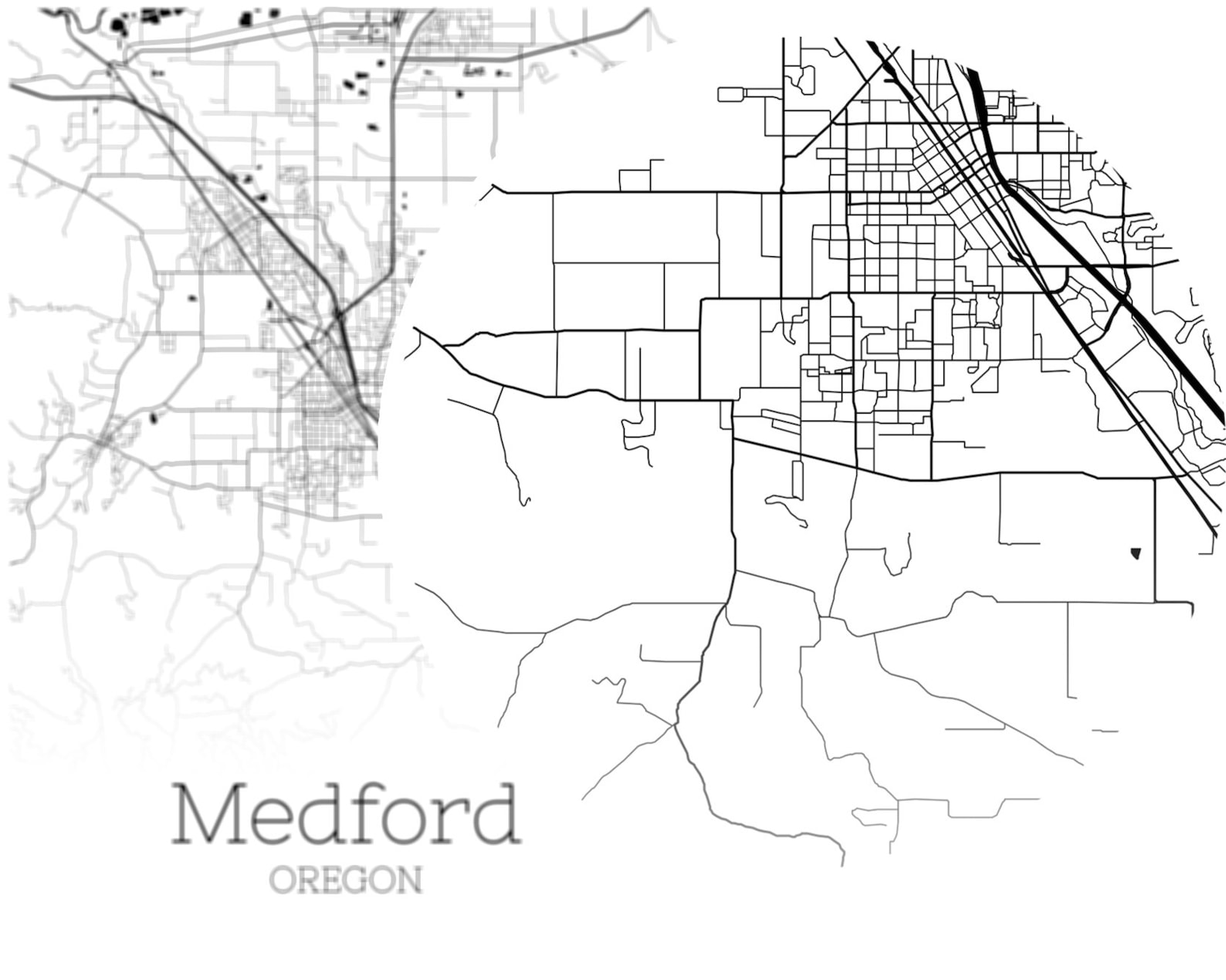Medford Map INSTANT DOWNLOAD Medford Oregon City Map Etsy medford-map-instant-download-medford-oregon-city-map-etsy