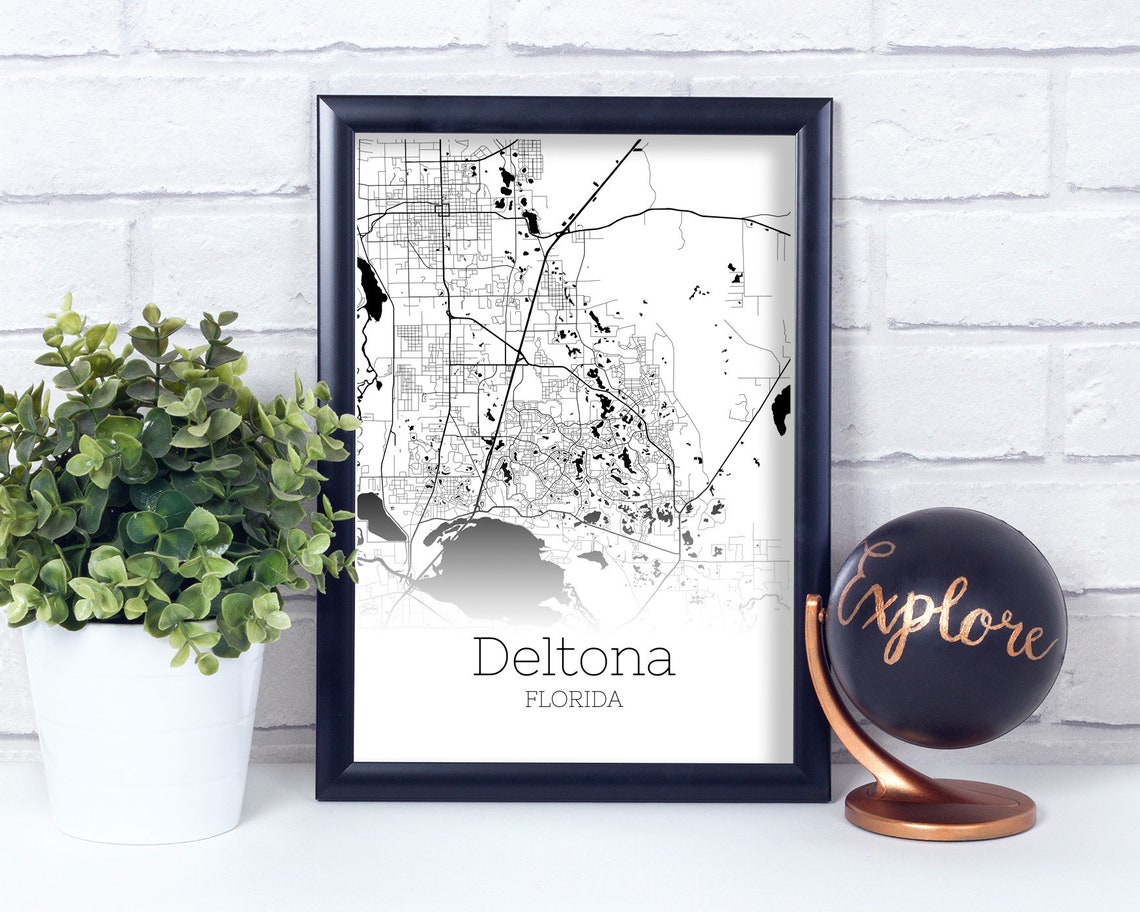 Deltona Map INSTANT DOWNLOAD Deltona - Il 1140xN.1925538228 Od37