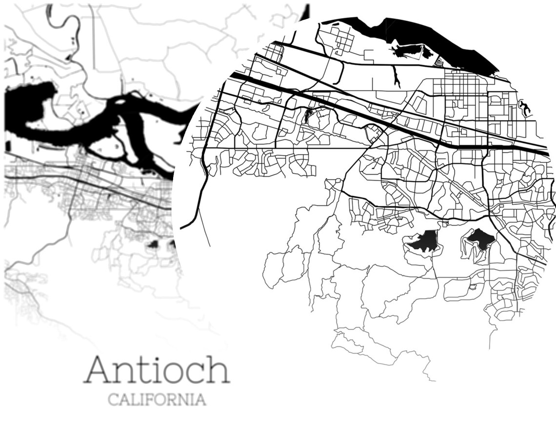 Antioch Map INSTANT DOWNLOAD Antioch California City Map  Etsy