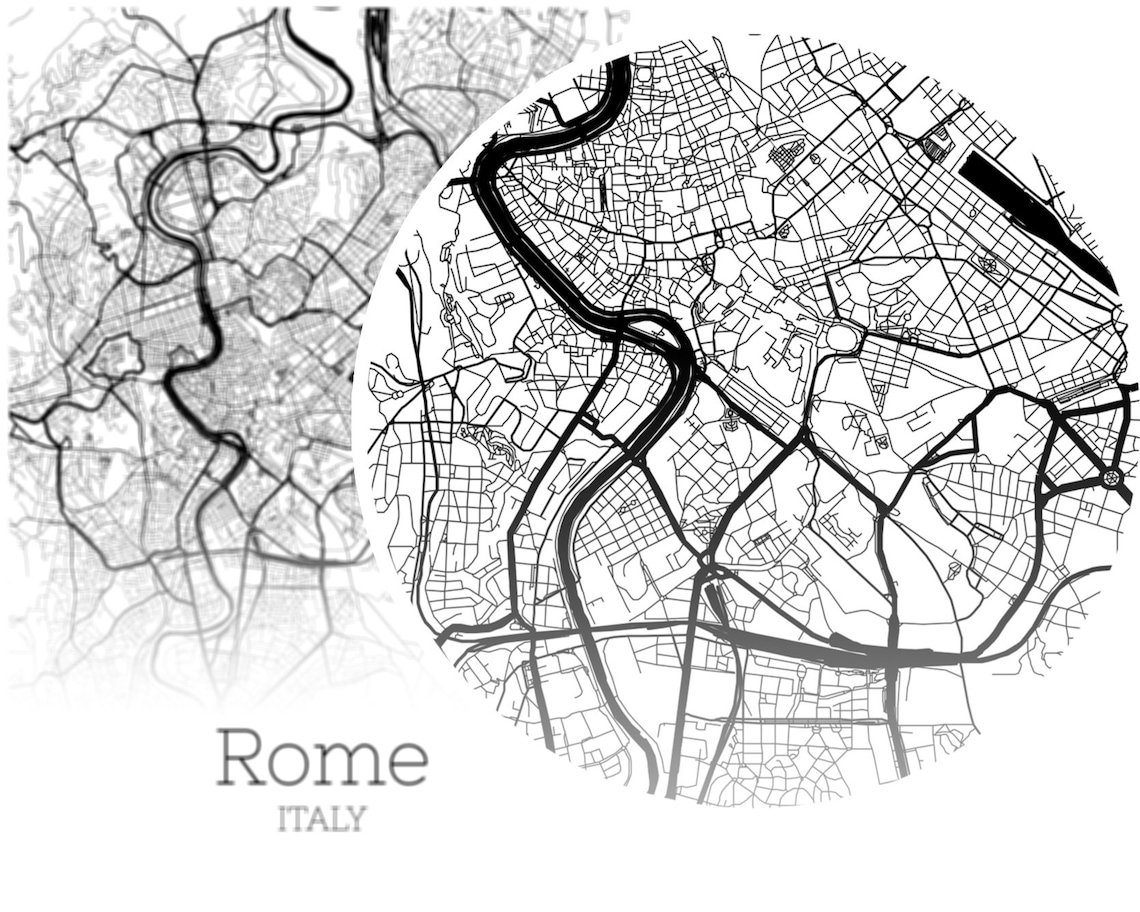 Rome Map INSTANT DOWNLOAD Rome Italy City Map Printable | Etsy