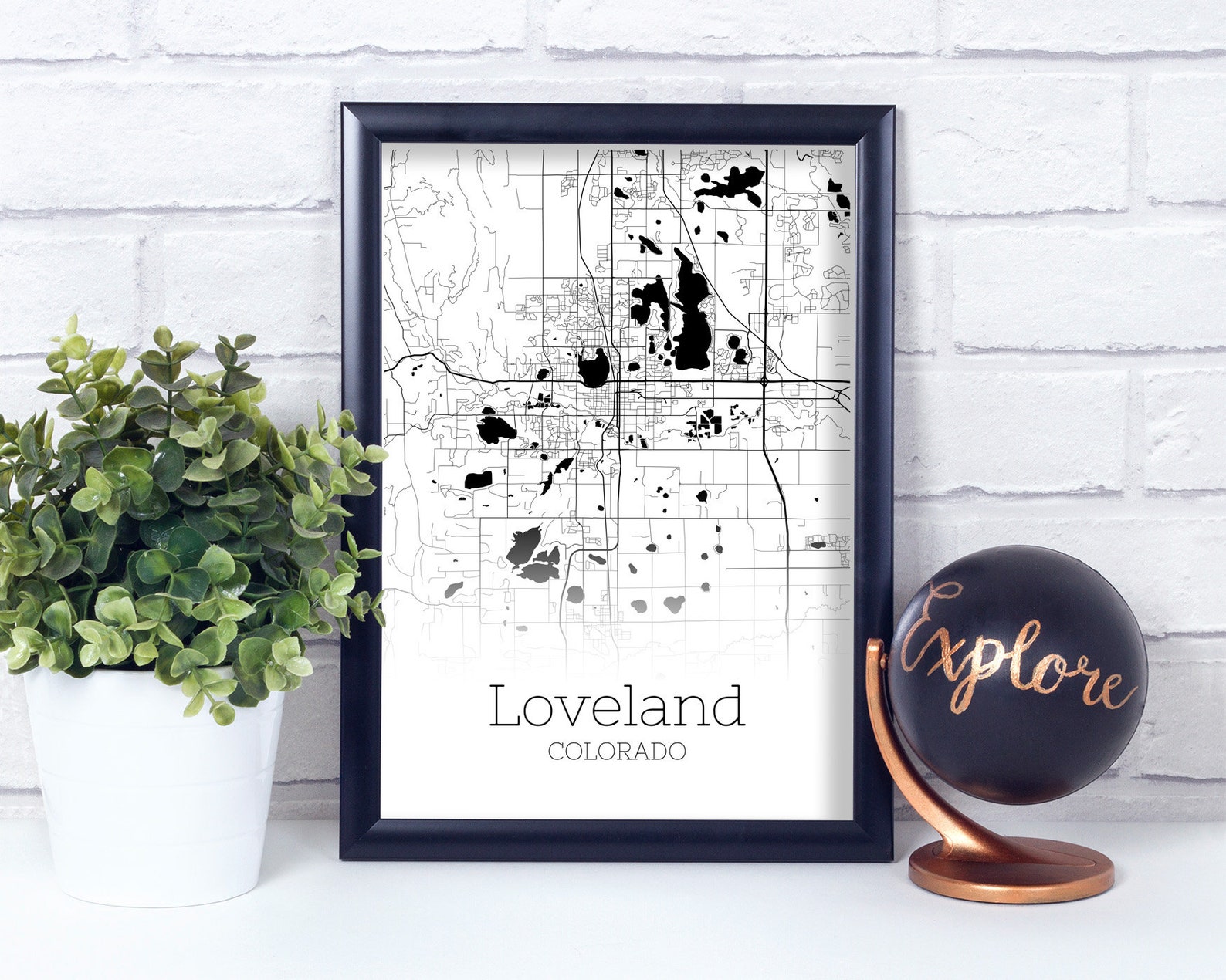 Loveland Map INSTANT DOWNLOAD Loveland Colorado City Map | Etsy