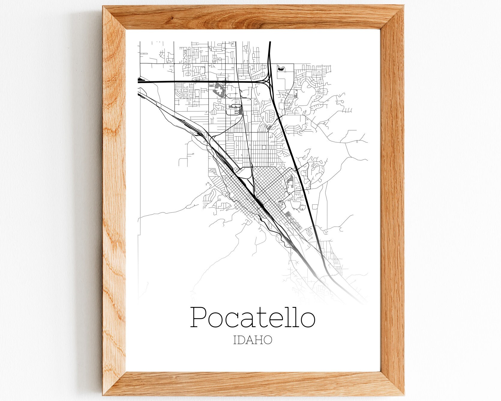 Pocatello Map INSTANT DOWNLOAD Pocatello Idaho City Map | Etsy