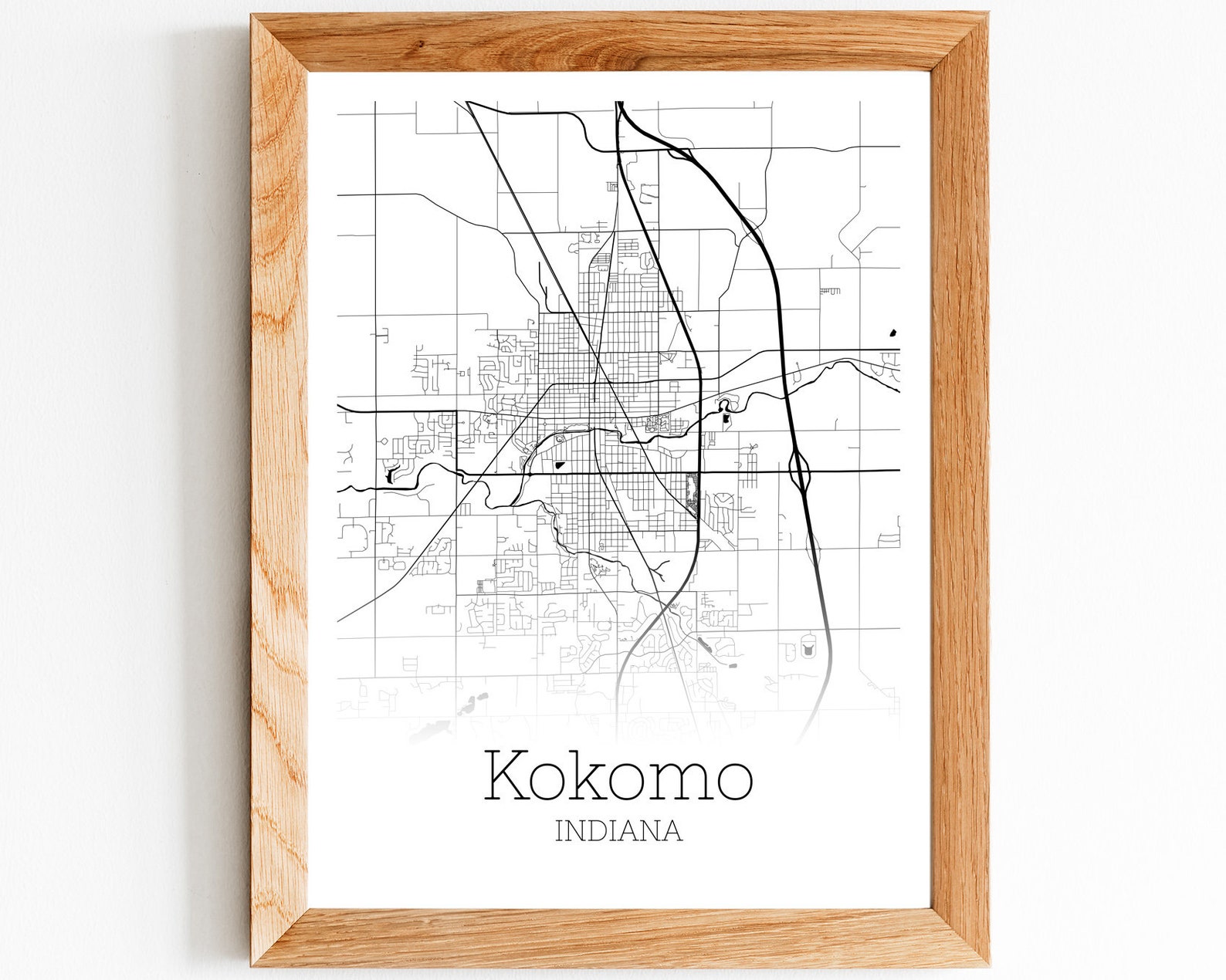 Kokomo Map INSTANT DOWNLOAD Kokomo Indiana City Map Printable Etsy