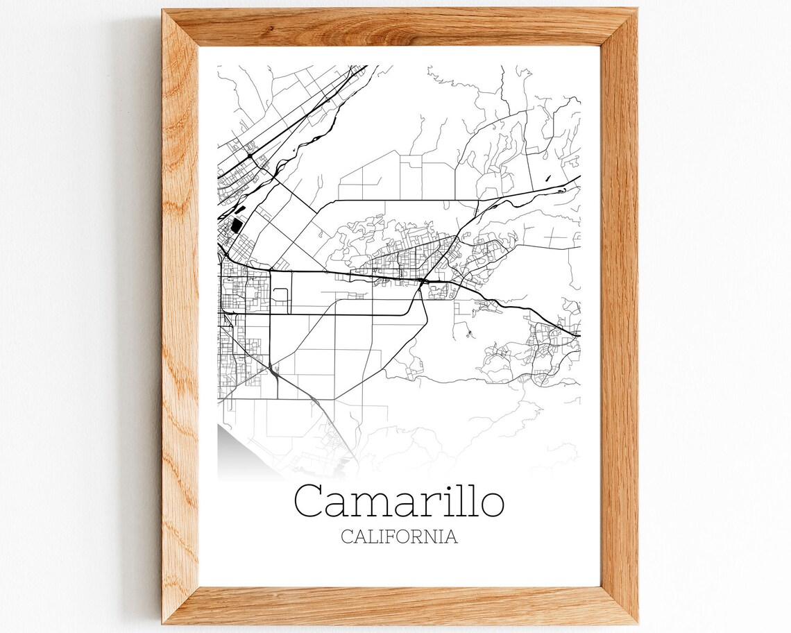 Camarillo Map INSTANT DOWNLOAD Camarillo California City Map Etsy