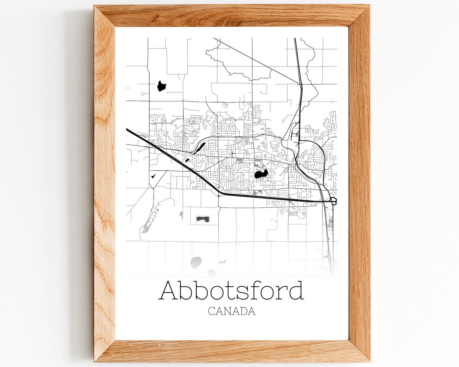 Abbotsford Map INSTANT DOWNLOAD Abbotsford Canada City Map | Etsy