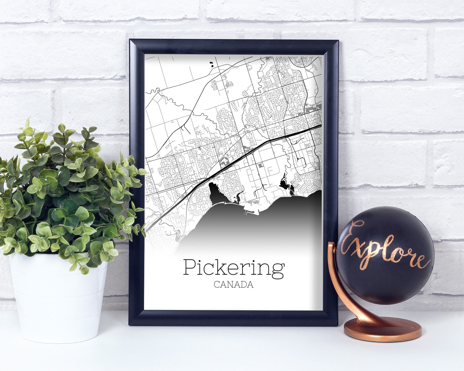 Pickering Map INSTANT DOWNLOAD Pickering Canada City Map Etsy