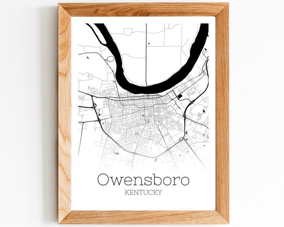Owensboro Map INSTANT DOWNLOAD Owensboro Kentucky City Map | Etsy