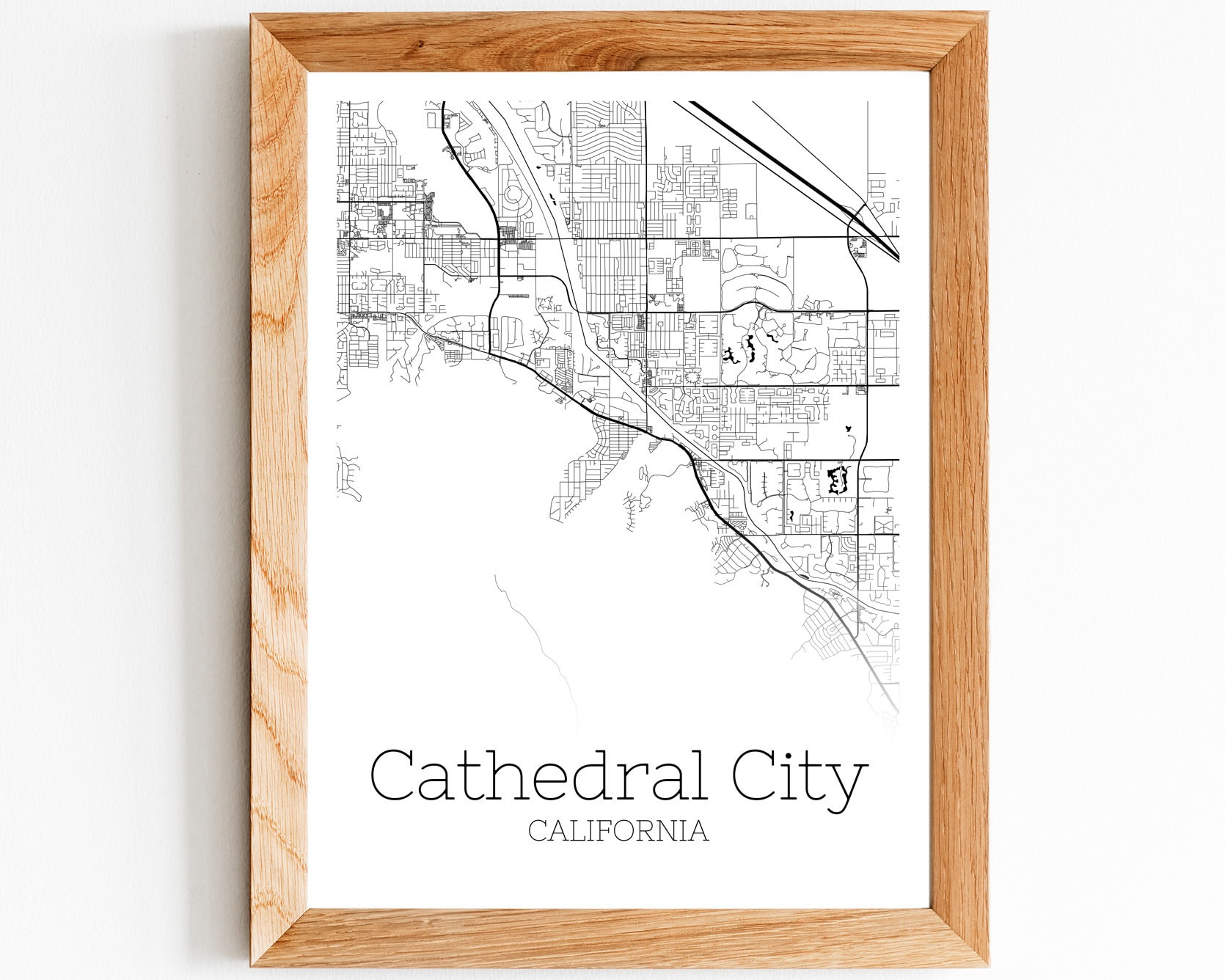 Cathedral City Map INSTANT DOWNLOAD Cathedral City California Etsy