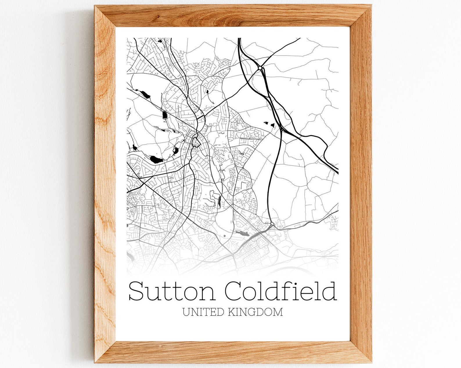 Sutton Coldfield Map INSTANT DOWNLOAD Sutton Coldfield United | Etsy