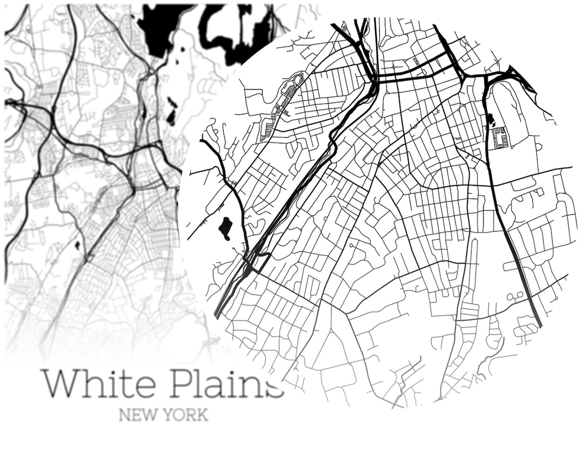 White Plains Map INSTANT DOWNLOAD White Plains New York City  Etsy
