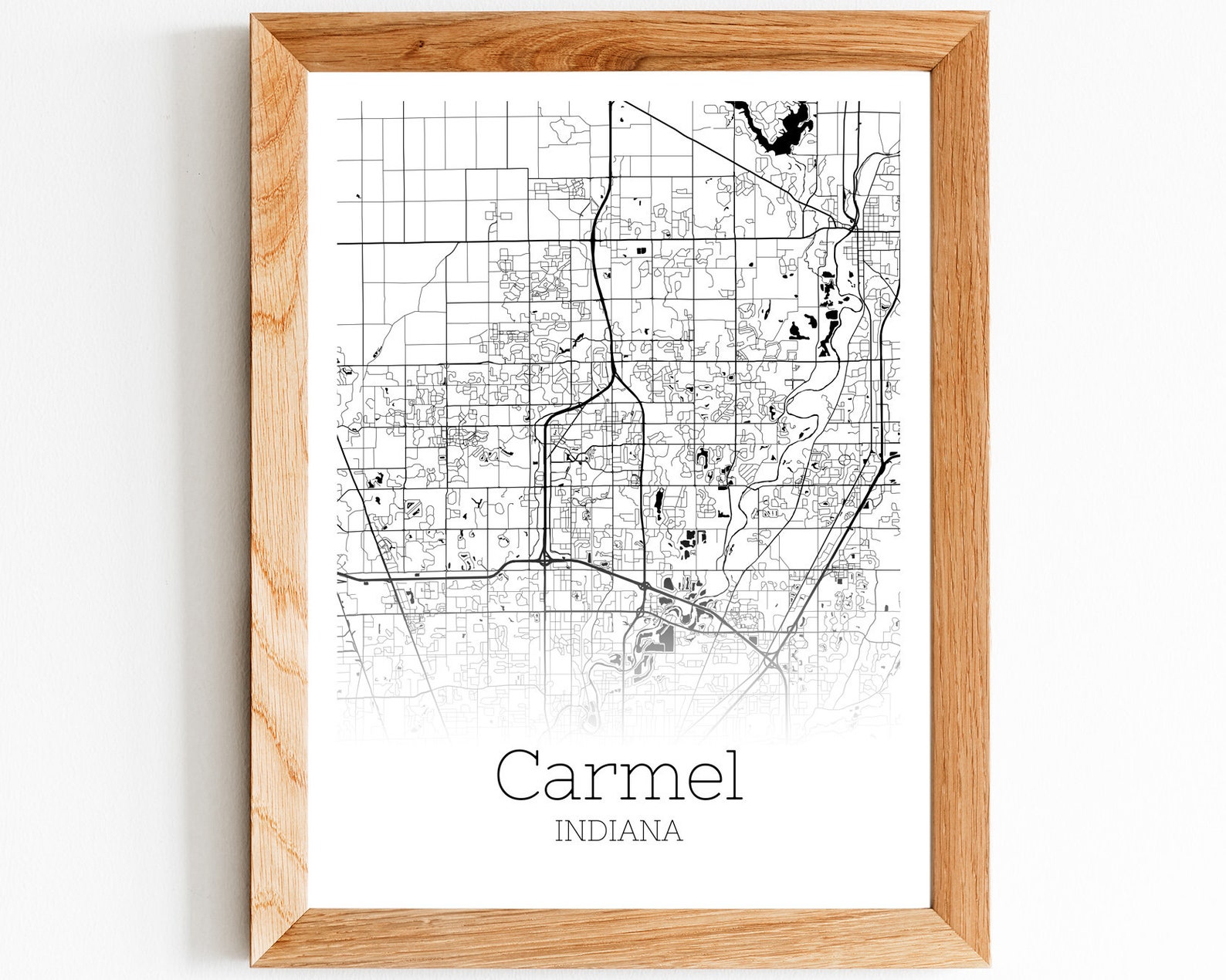 Carmel Map INSTANT DOWNLOAD Carmel Indiana City Map Printable Etsy