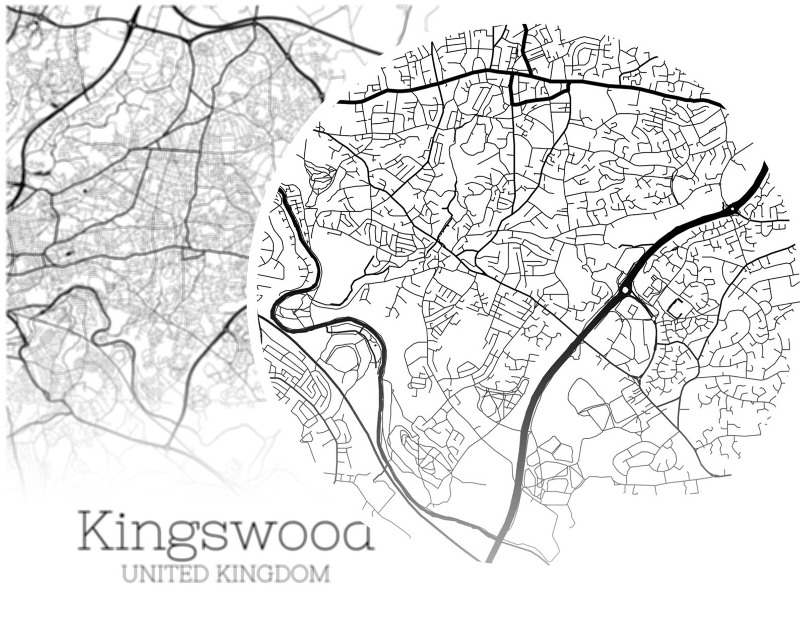 Kingswood Map DOWNLOAD INSTANT Kingswood Mappa della città Etsy