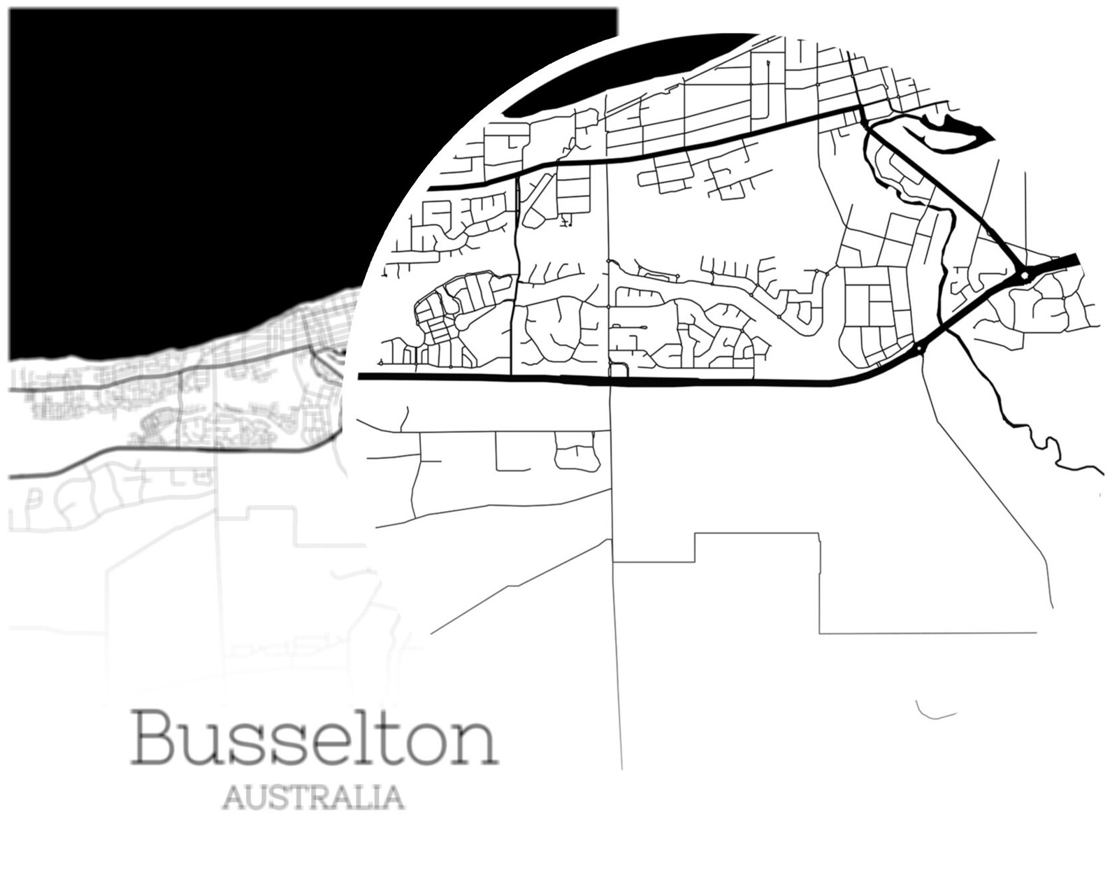 Busselton Map INSTANT DOWNLOAD Busselton Australia City Map Etsy