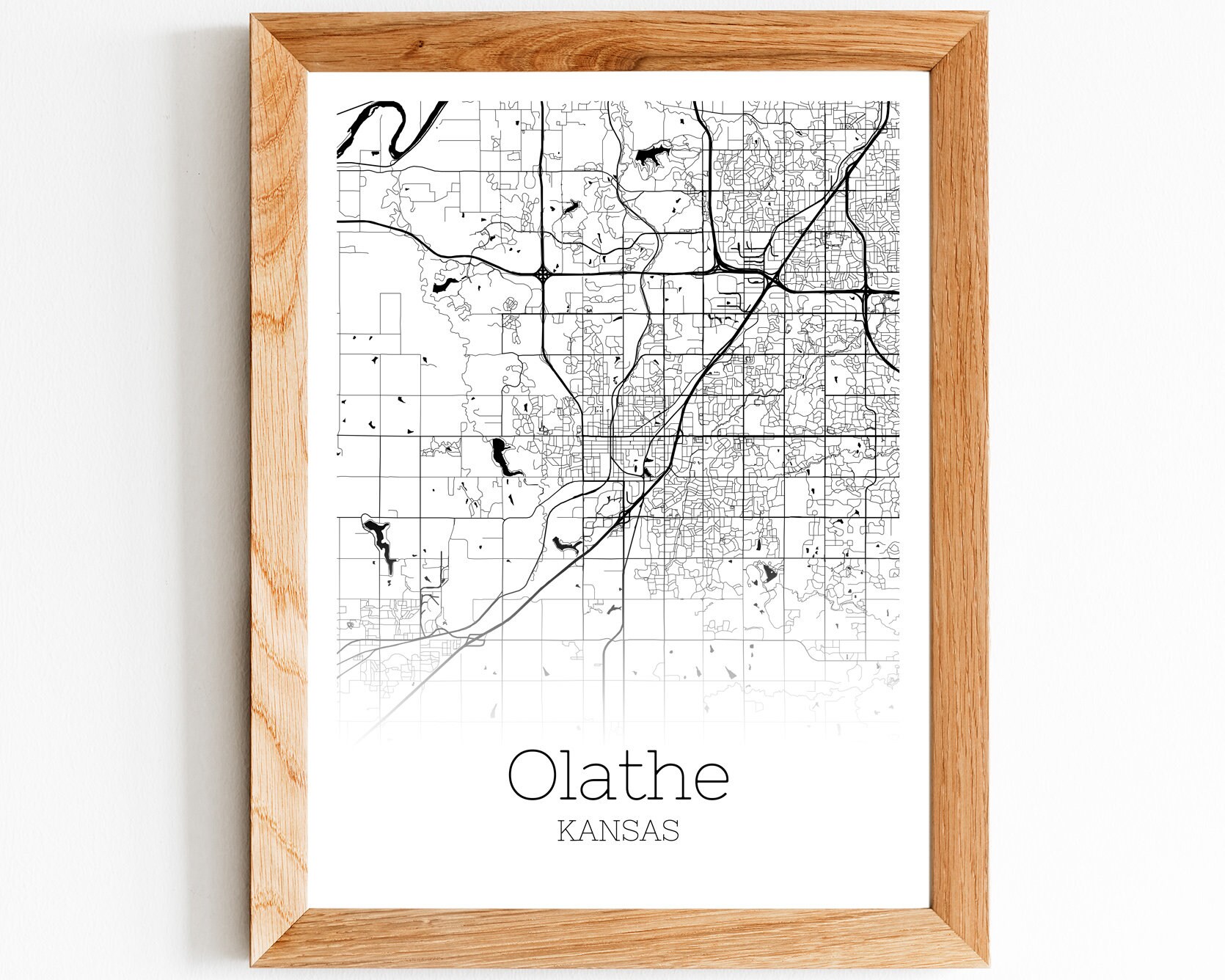 Olathe Map INSTANT DOWNLOAD Olathe Kansas City Map Printable Etsy