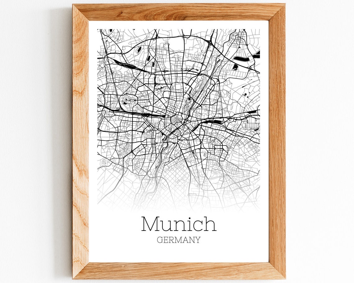 Munich Map INSTANT DOWNLOAD Munich Germany City Map Printable | Etsy