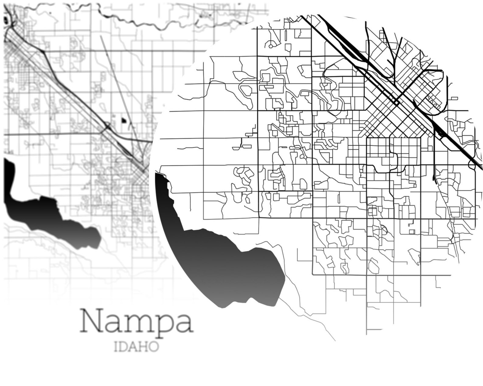 Nampa Map INSTANT DOWNLOAD Nampa Idaho City Map Printable Etsy