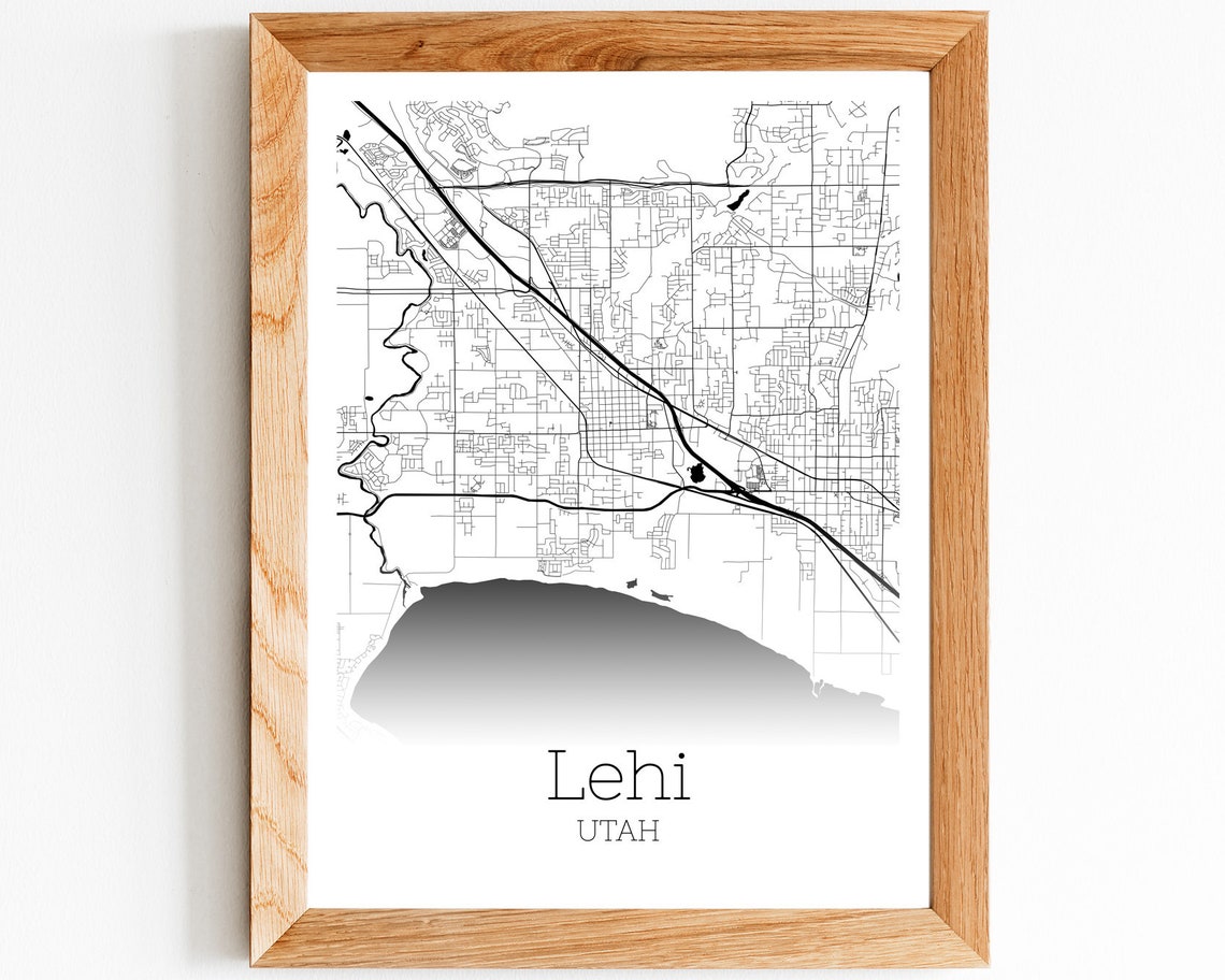 Lehi Map INSTANT DOWNLOAD Lehi Utah City Map Printable Lehi Etsy