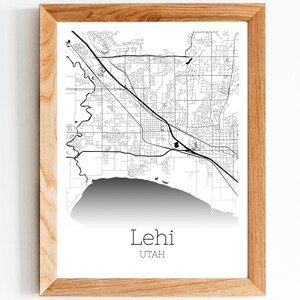 Lehi Map INSTANT DOWNLOAD Lehi Utah City Map Printable Lehi | Etsy