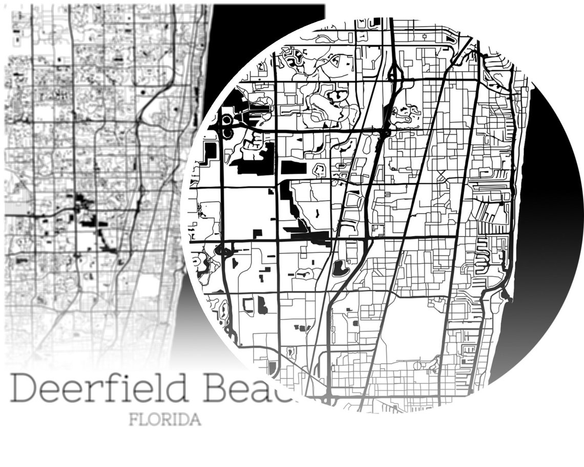 Deerfield Beach Map INSTANT DOWNLOAD - Il 1140xN.1951943420 Lj08