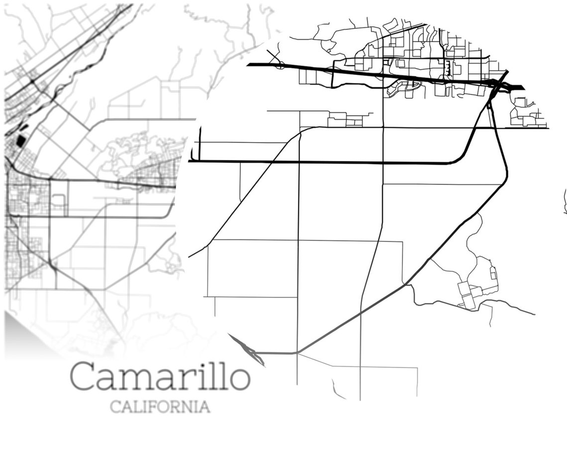 Camarillo Map INSTANT DOWNLOAD Camarillo California City Map  Etsy