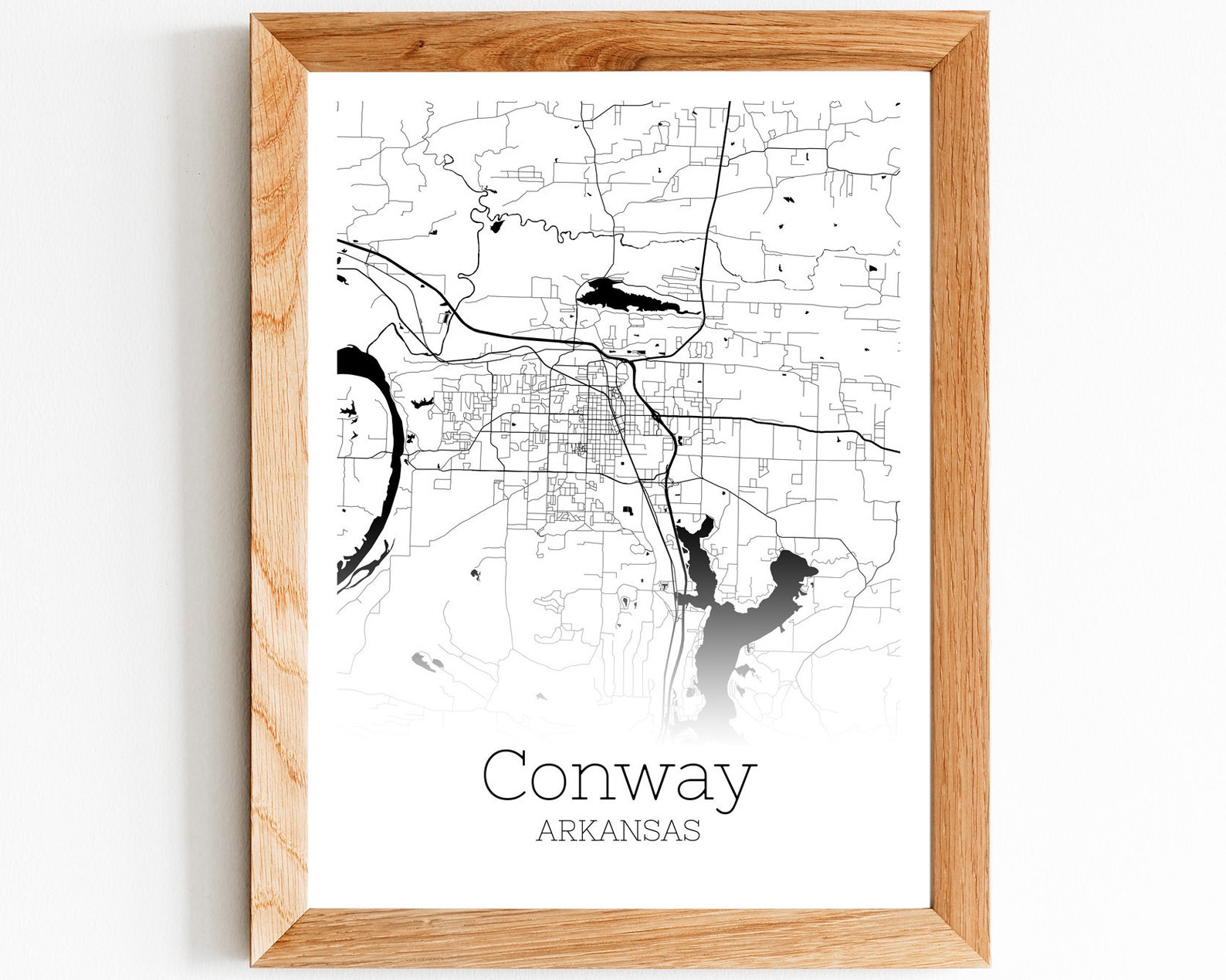 Conway Map INSTANT DOWNLOAD Conway Arkansas City Map Etsy
