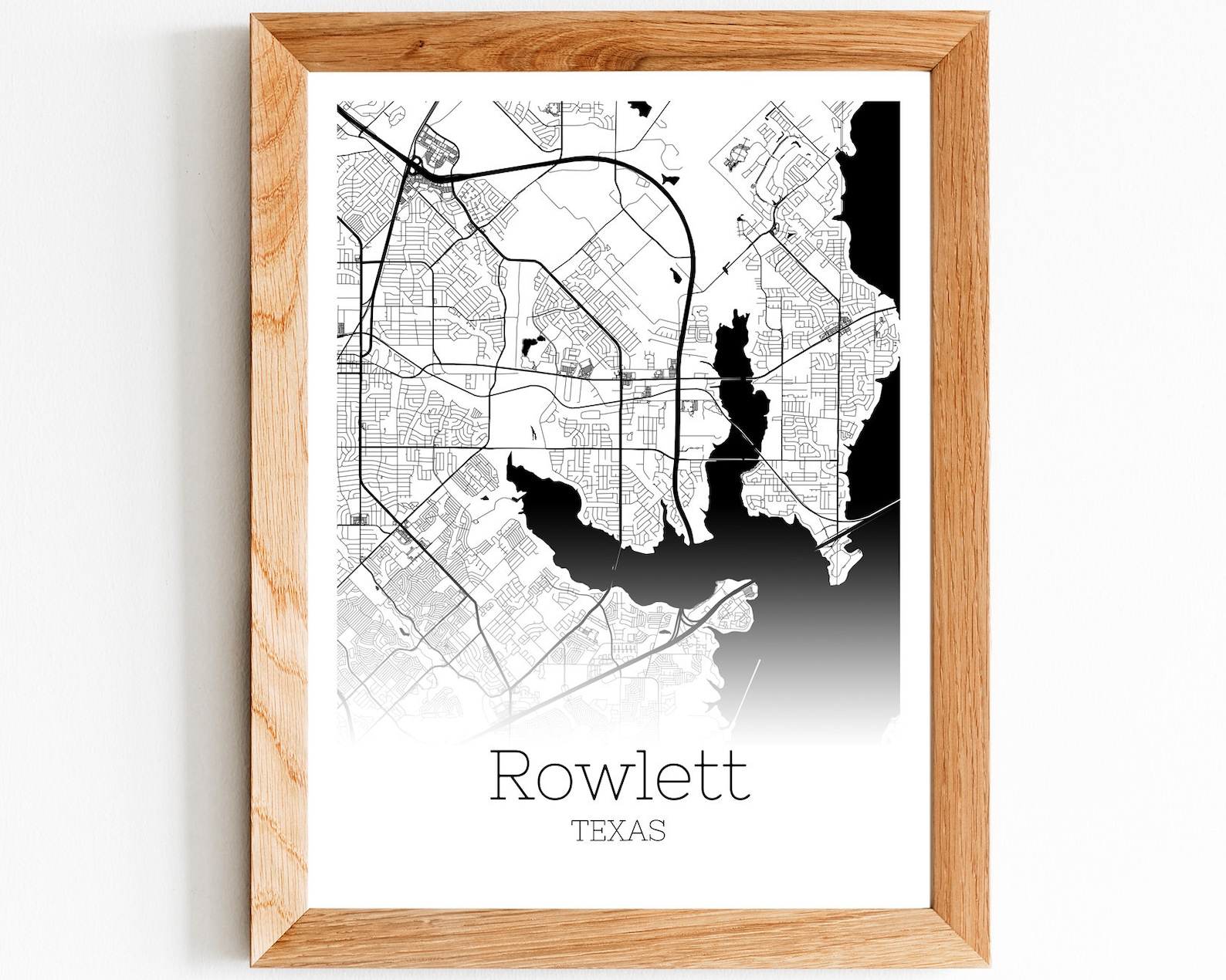 Rowlett Map INSTANT DOWNLOAD Rowlett Texas City Map Printable Etsy