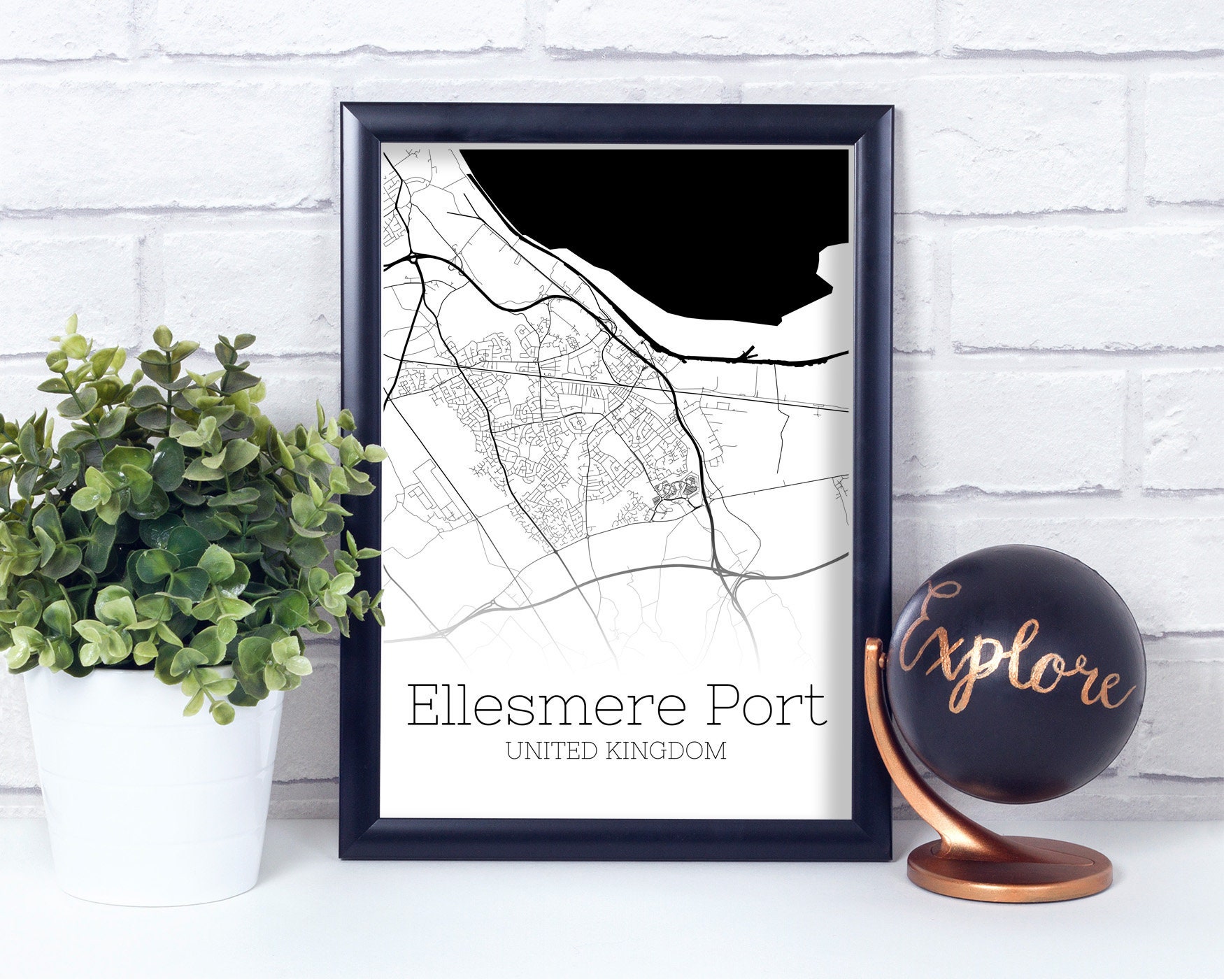 Ellesmere Port Map INSTANT DOWNLOAD Ellesmere Port United Etsy