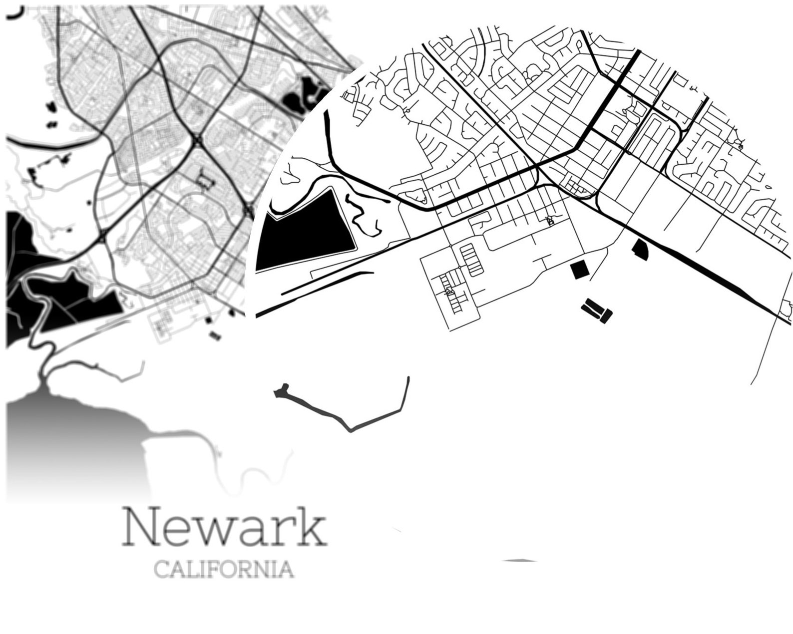 Newark Map INSTANT DOWNLOAD Newark California City Map  Etsy
