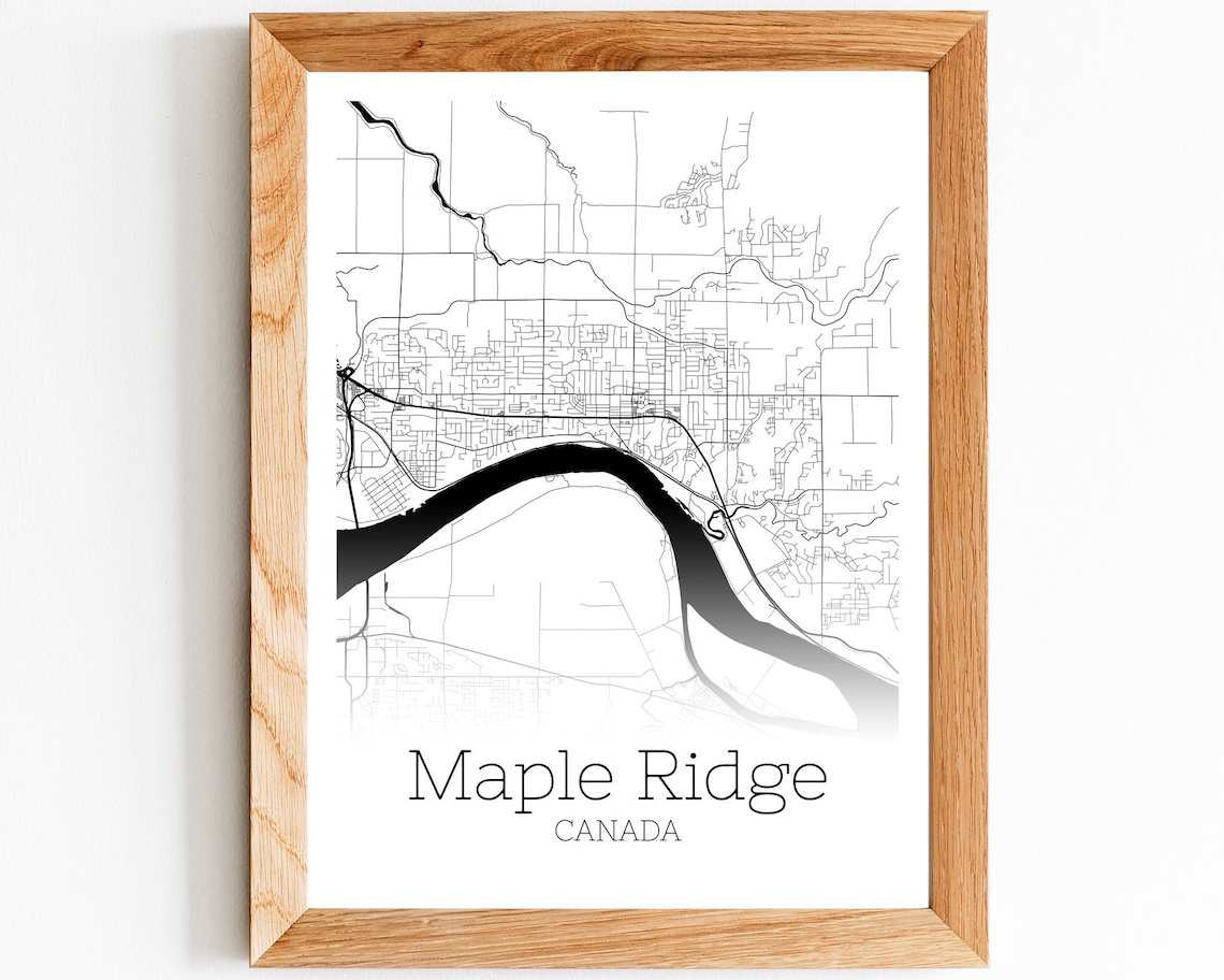 Maple Ridge Map INSTANT DOWNLOAD Maple Ridge Canada City Map Etsy