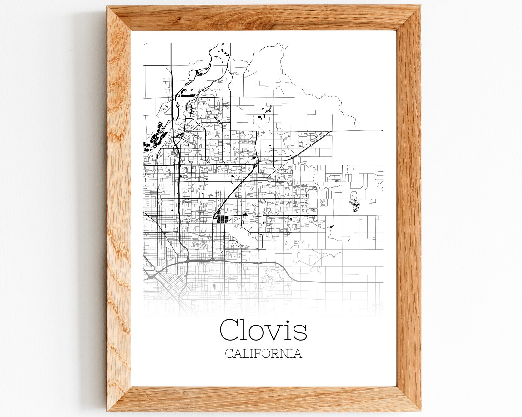 Clovis Map INSTANT DOWNLOAD Clovis California City Map Etsy