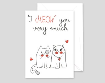 Cat Birthday Card, Cat Anniversary Card