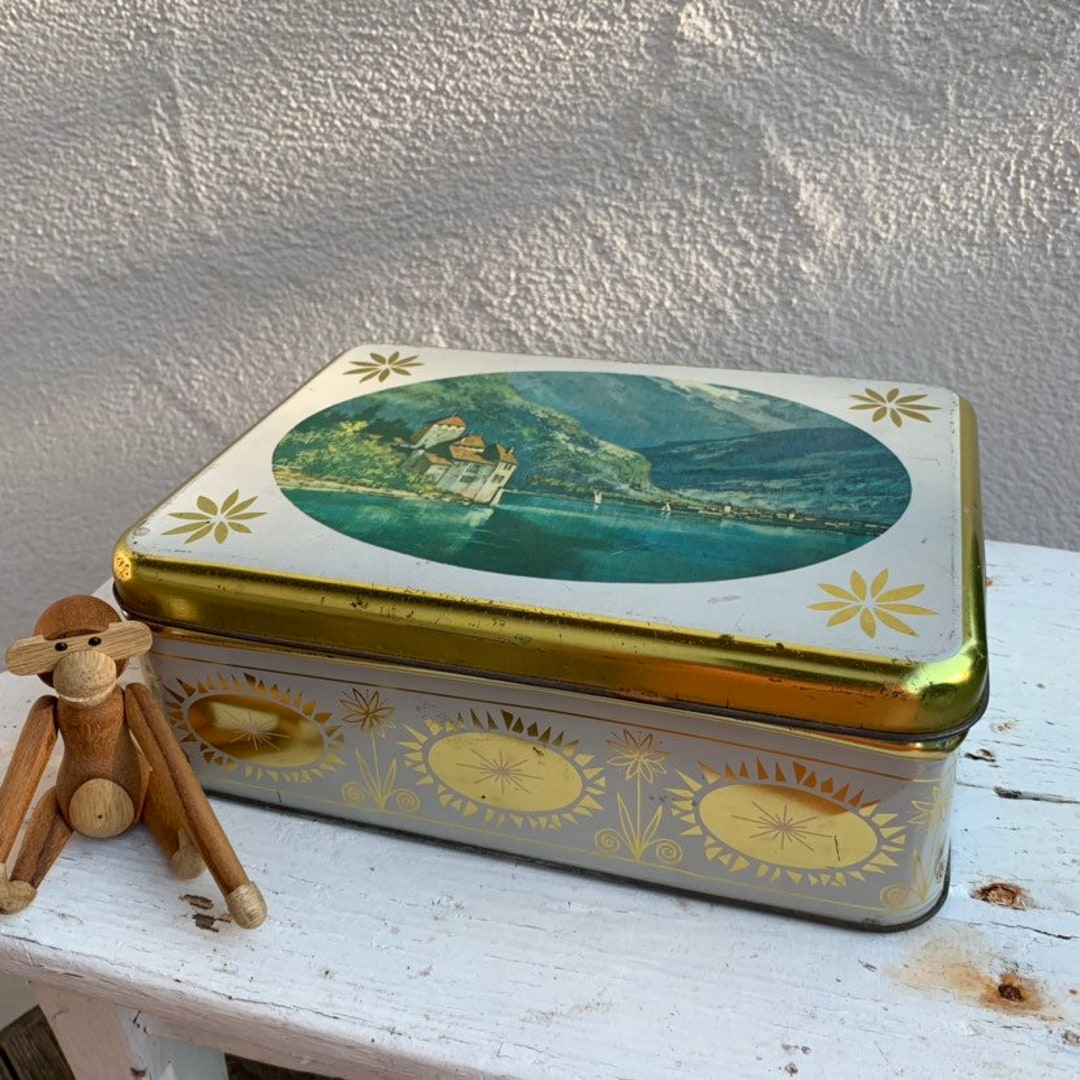 Mondamin Tin Can Gold White 60s Germany Tin Vintage Tin Etsy