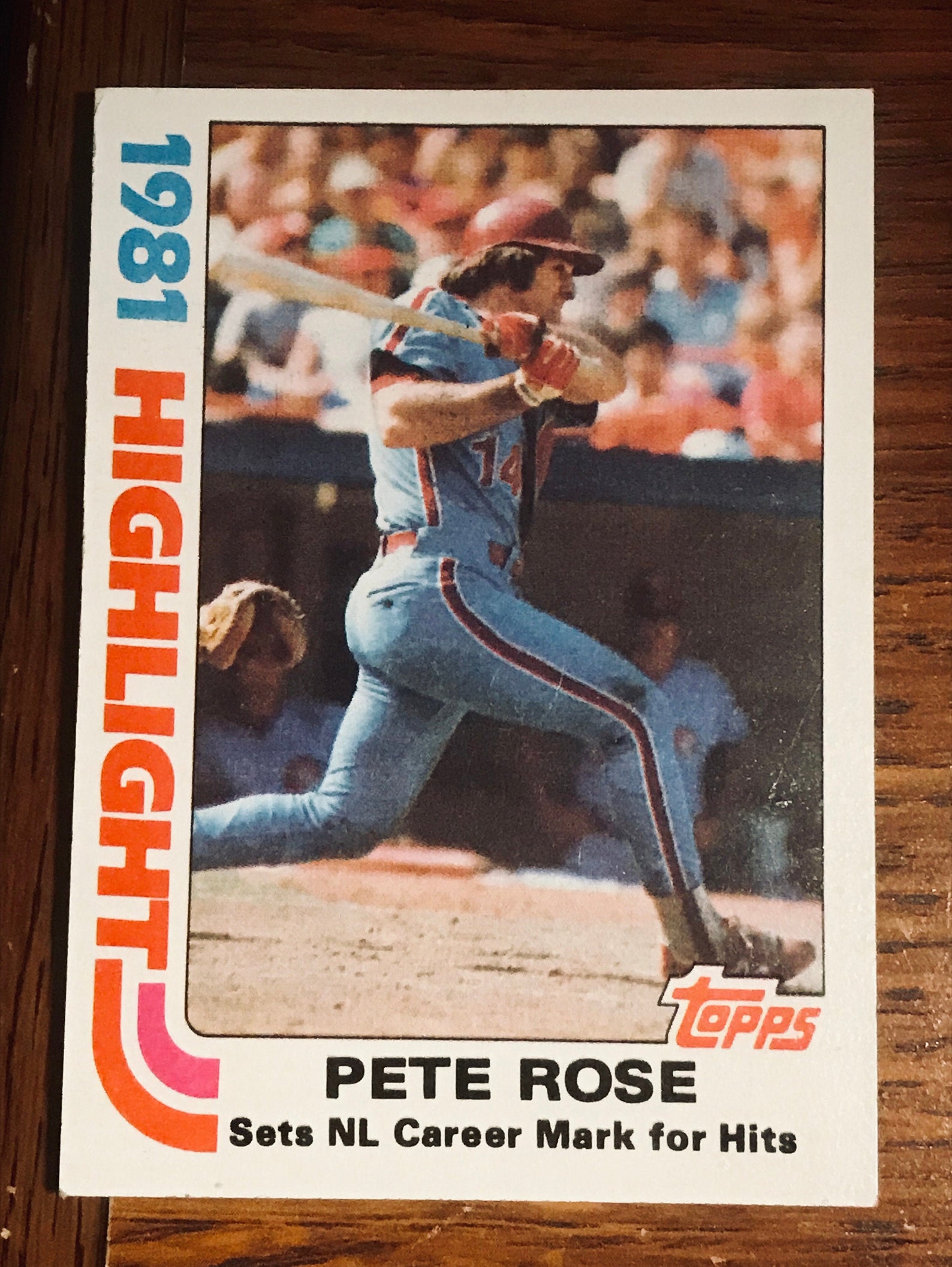 1982 Pete Rose Topps Baseball Card Etsy