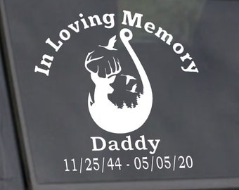 In Loving Memory Decals, Vinyl Car Decal, In Loving Memory Car Decal/In Loving Memory Hunting Memorial Decal, Car Decal, In Loving Memory of