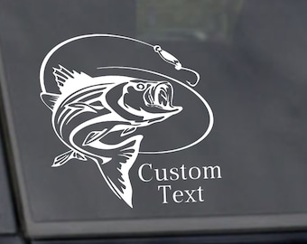 Bass Fishing Custom Decal, Fishing Car Decal 