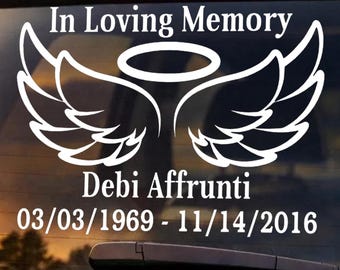 Memorial Car Decal Gift, Sympathy Gift Loss Loved One, In Loving Memory Car Window Decal, Bereavement Gift Personalized