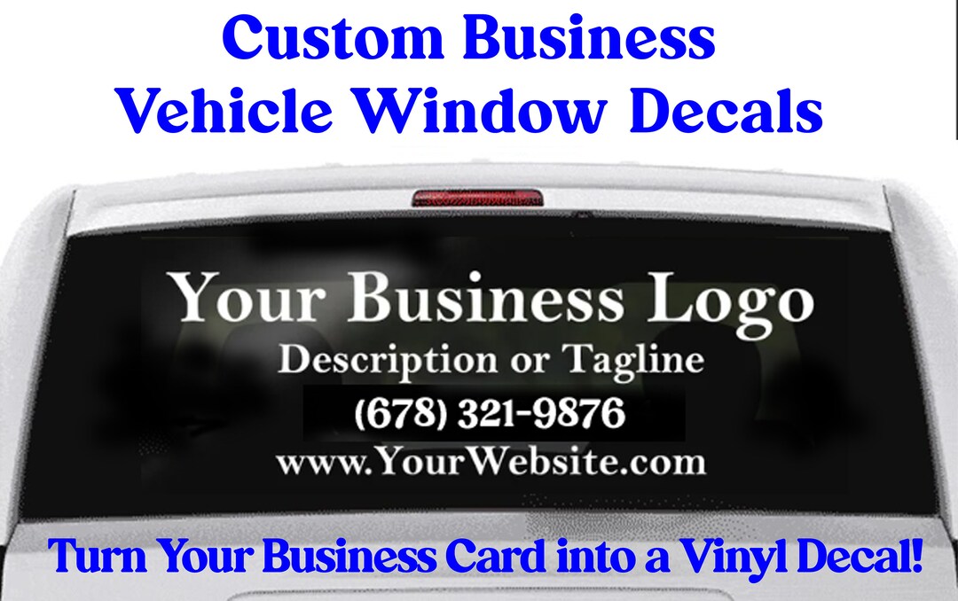 Custom Decal, Business Decal, Car Business Decal, Car Decal, Business