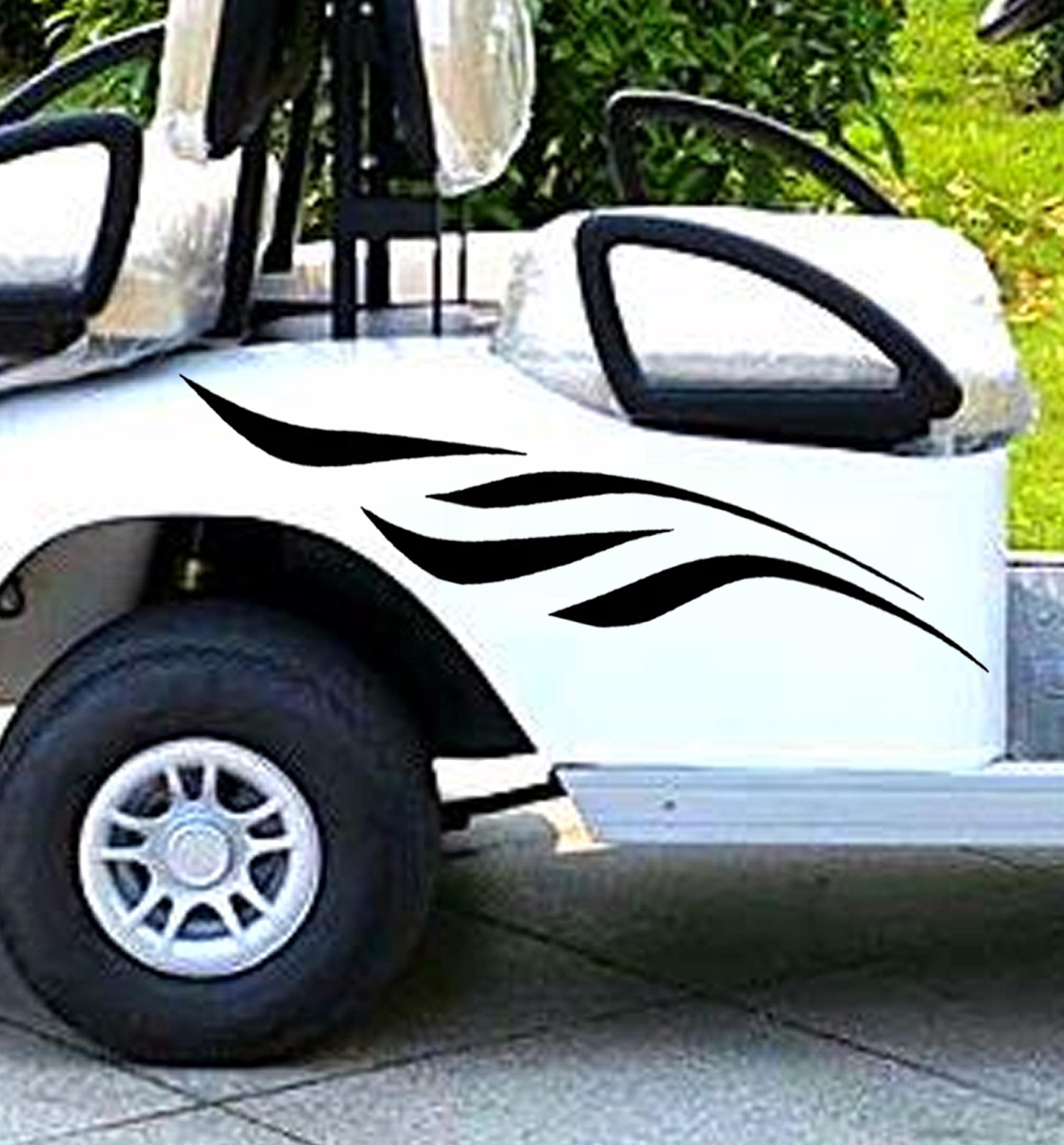 Racing Stripes Golf Cart Decals: Custom Vinyl Graphics - Etsy