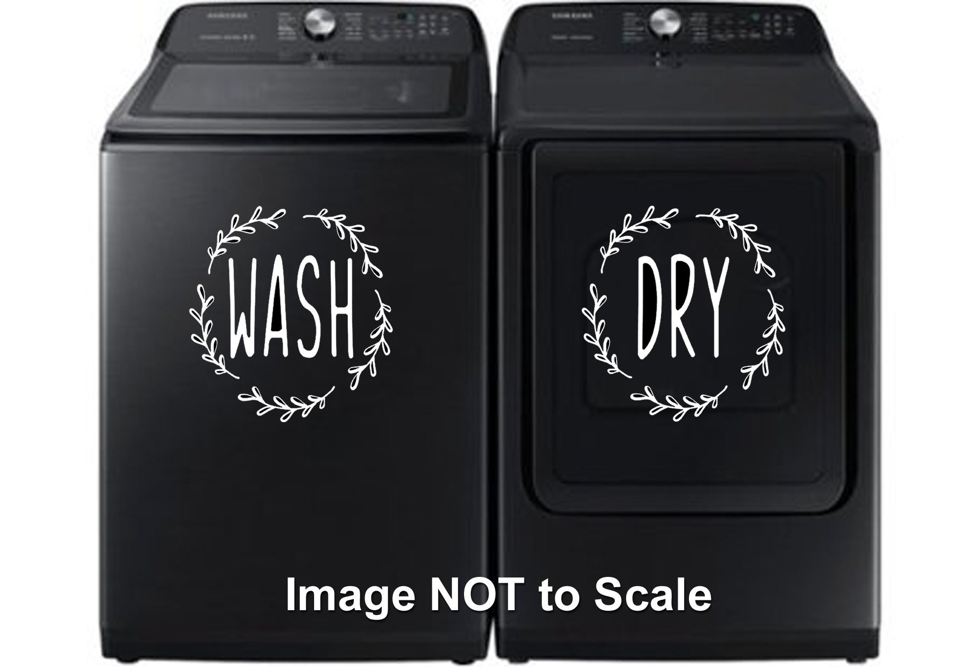 Wash and Dry Decals Washer and Dryer Decals Laundry Room Etsy
