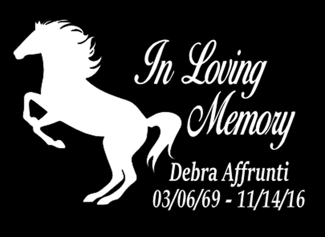 Custom Horse Memorial Decal in Loving Memory Car Decal in Etsy