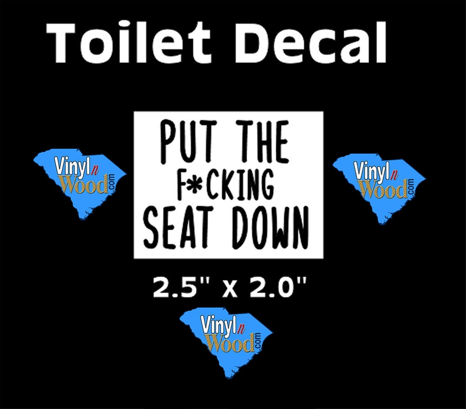 Put the Seat Down Decal Funny Decals Restroom Decor Funny Etsy