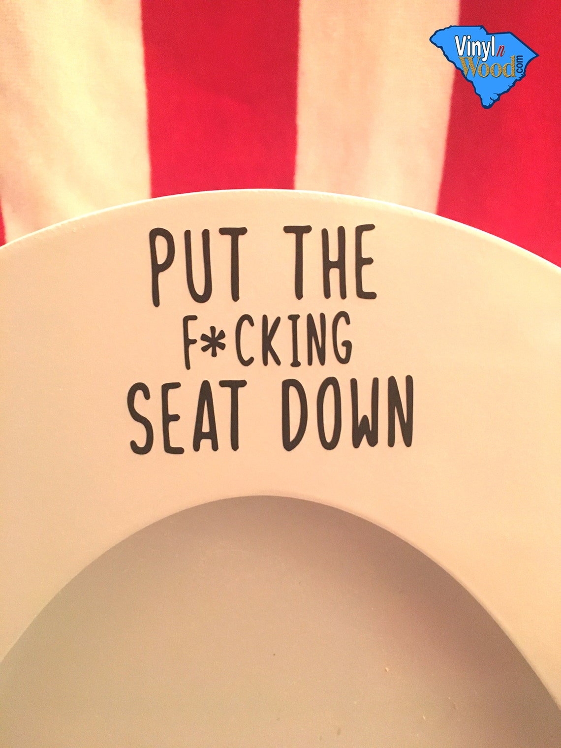 Put the Seat Down Decal 2pack Funny Decals Restroom Decor Etsy UK