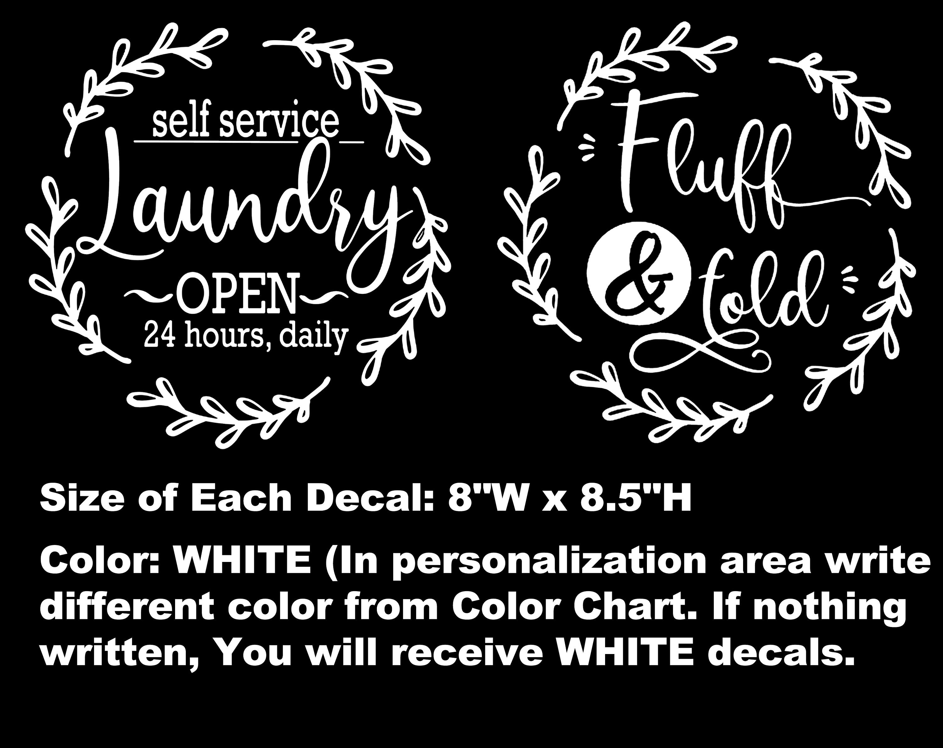 Wash and Dry Decals Washer and Dryer Decals Laundry Room Etsy