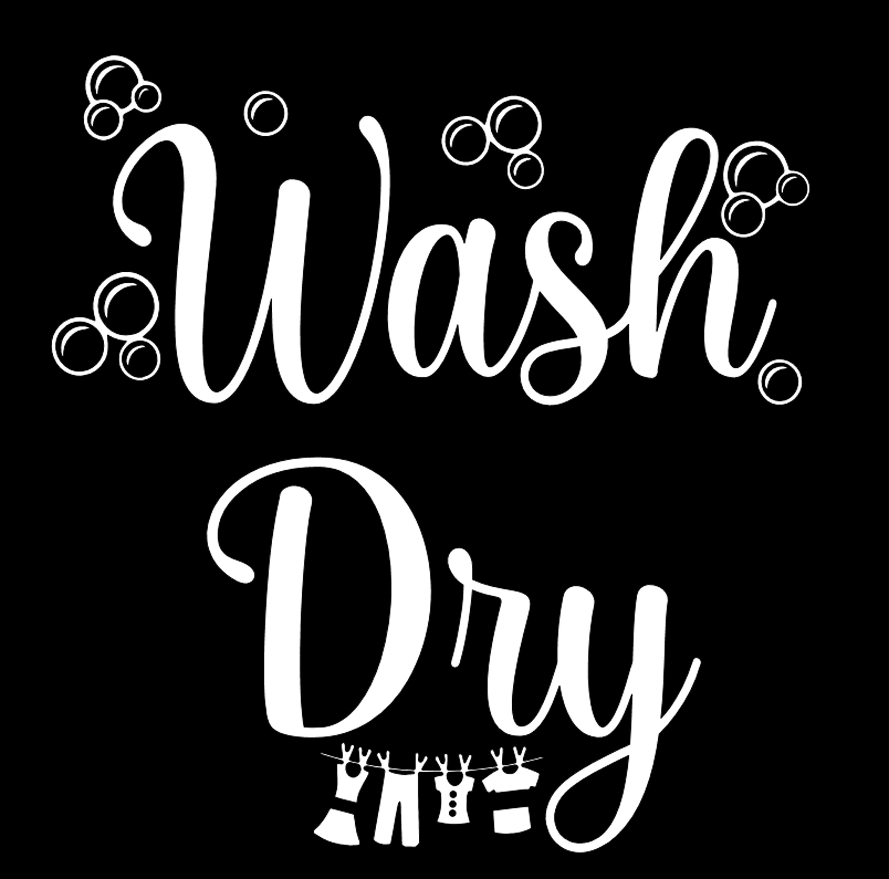 Wash And Dry Decals Washer and Dryer Decals Laundry Room Etsy