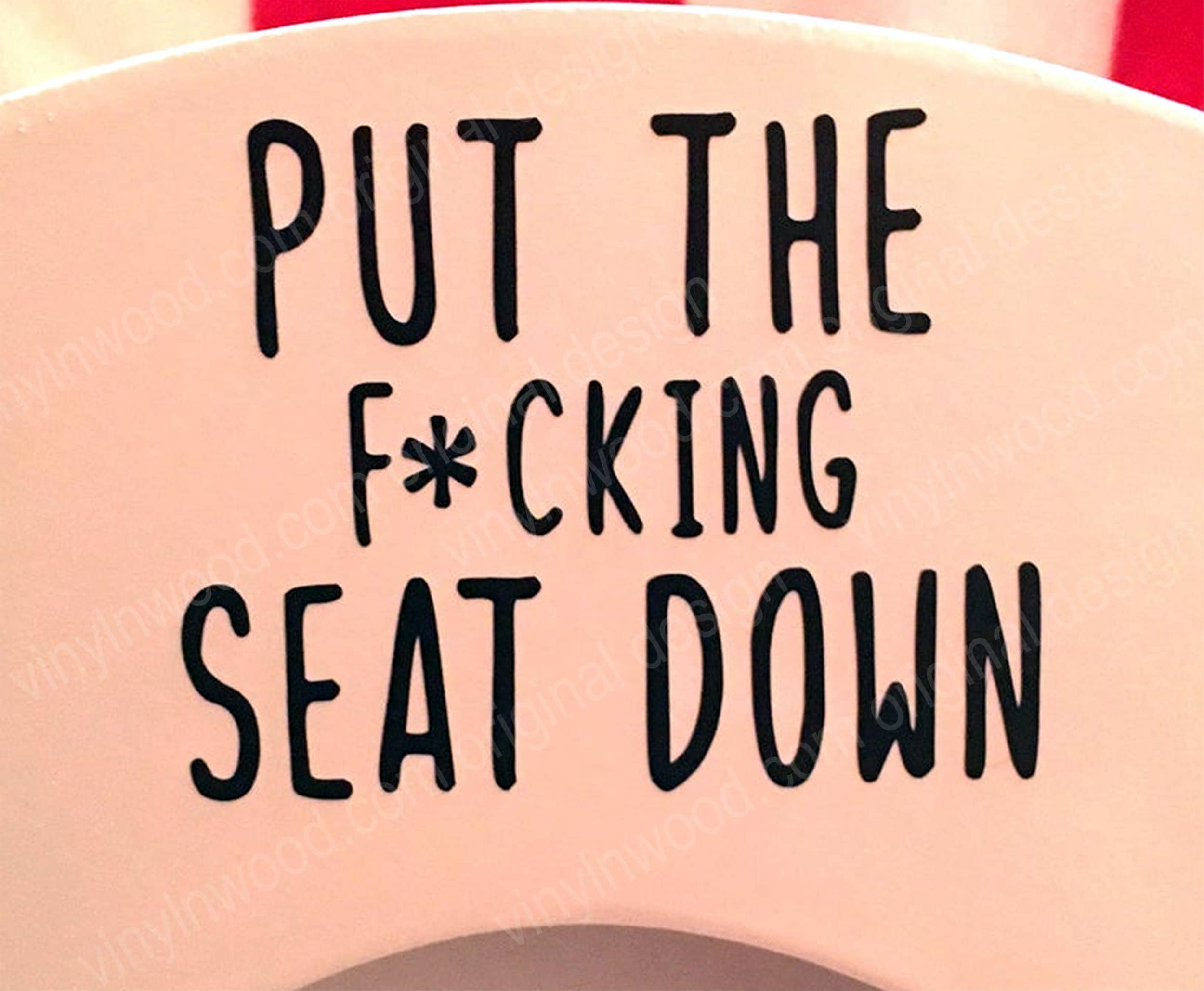 Put the Seat Down Decal Funny Decals Restroom Decor Funny Etsy UK