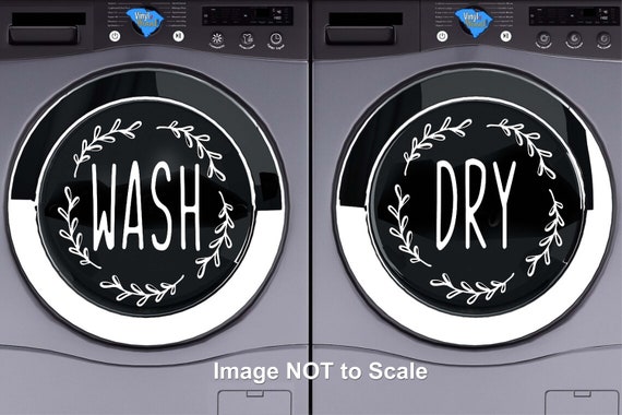 Wash and Dry Decals Washer and Dryer Decals Laundry Room - Etsy